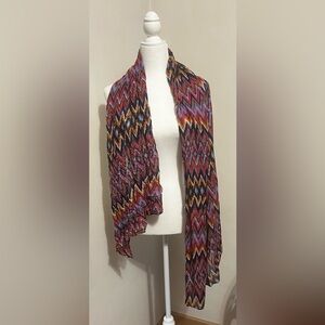 Colorful Chevron Pattern Jockey Scarf